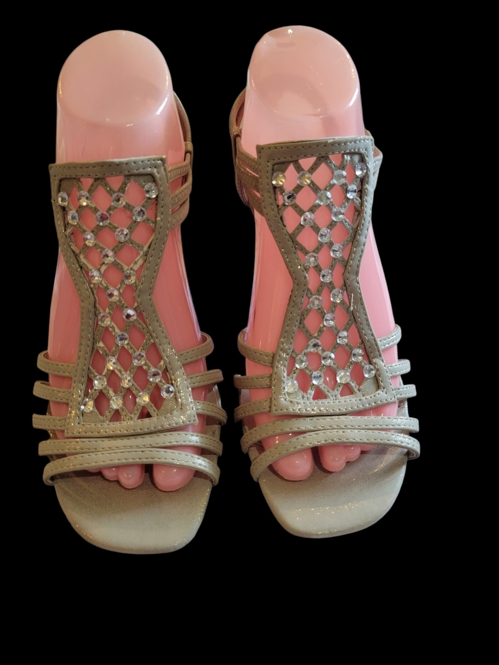 Metaphor Strappy Rhinestone Heel Sandals